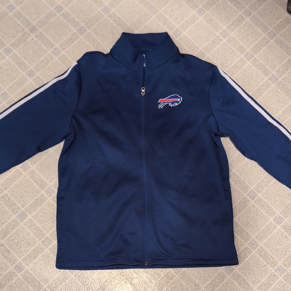 Blue Zip-Up Jacket with Logo